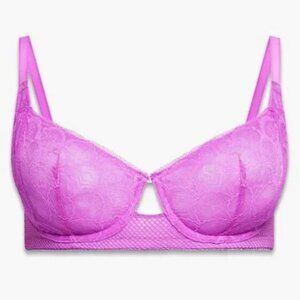 Savage X Fenty X-Rated Lace Balconette Bra in Purple Size 40DDD NWT $50